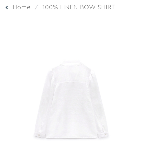 100% LINEN BOW SHIRT - Picture 6 of 8